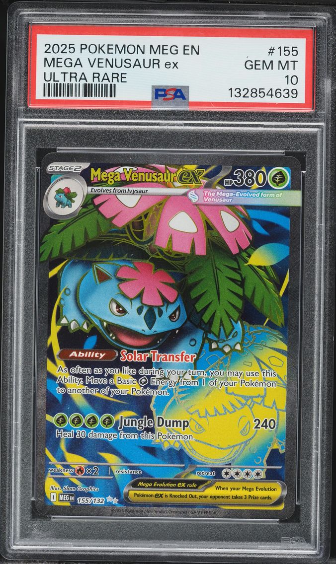 2025 #155 Mega Venusaur EX PSA 10 Meg EN-Mega Evolution Pokemon