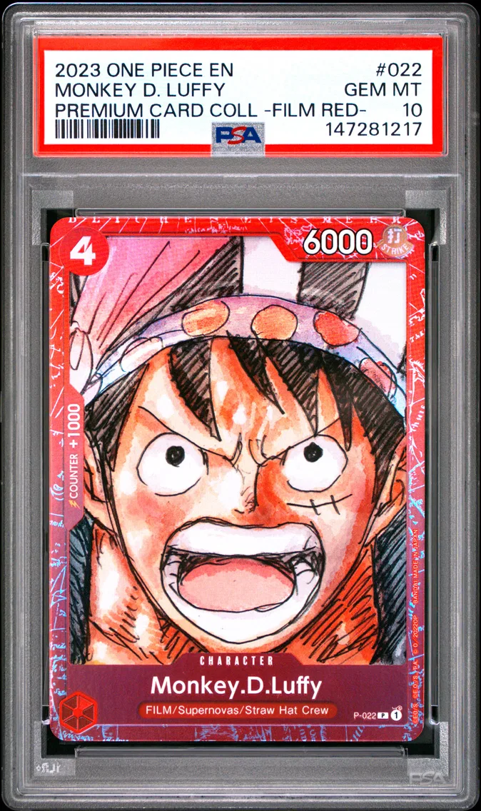 2023 #022 Monkey D. Luffy PSA 10 One Piece Premium Card Collection -One Piece Film Red-
