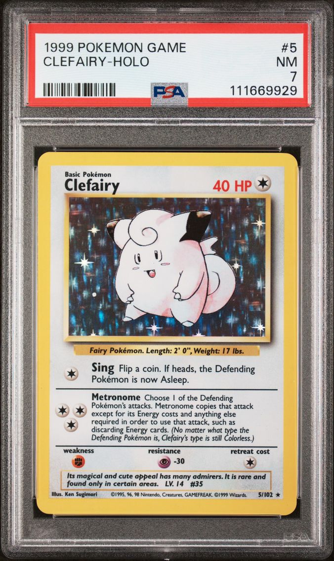 1999 #5 Clefairy-Holo PSA 7 Game