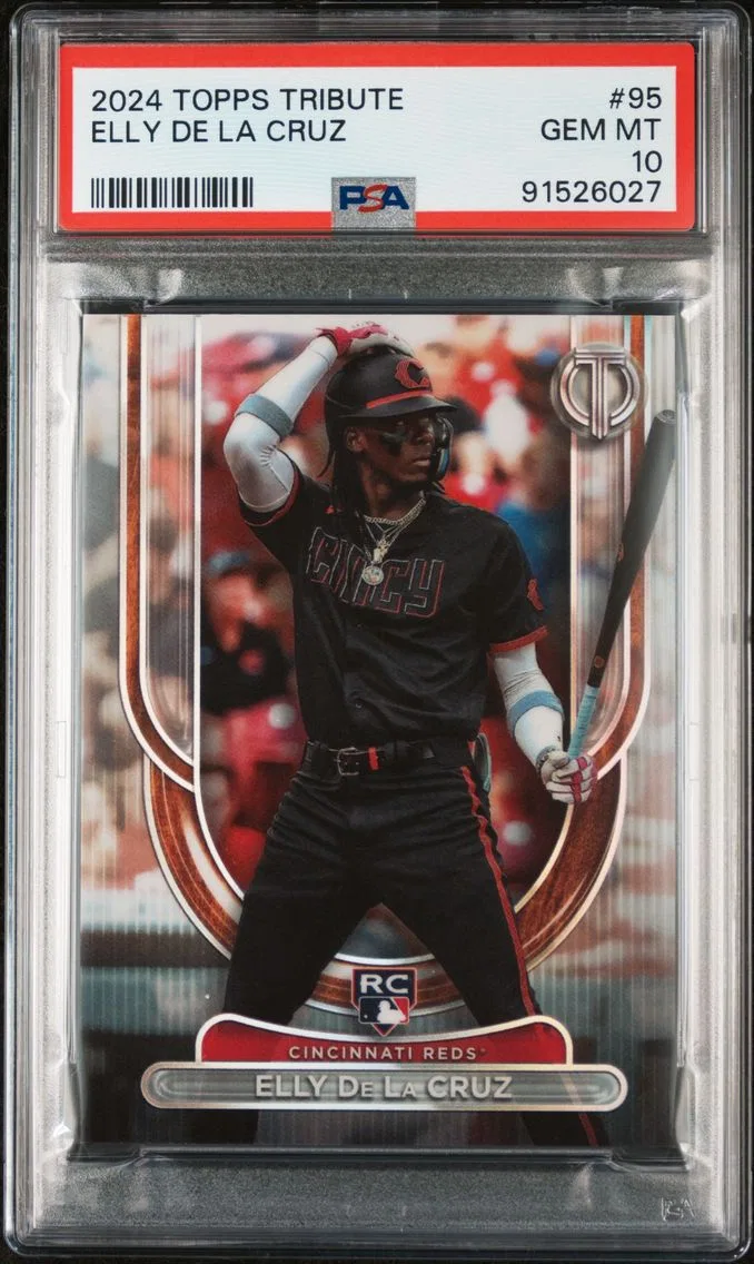 2024 #95 Elly de La Cruz PSA 10 Topps Tribute