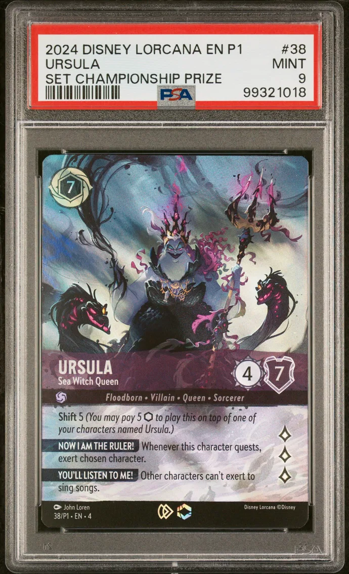 2024 #38 Ursula - Sea Witch Queen PSA 9 Disney Lorcana EN P1-Promo