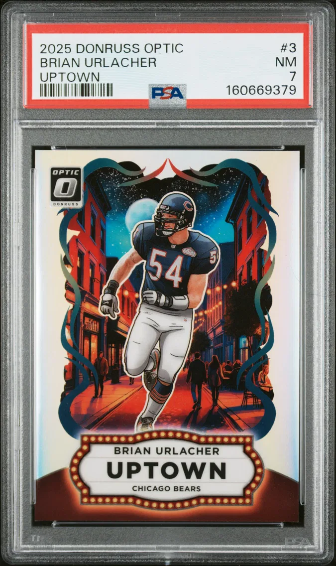 2025 #3 Brian Urlacher PSA 7 Panini Donruss Optic Uptown