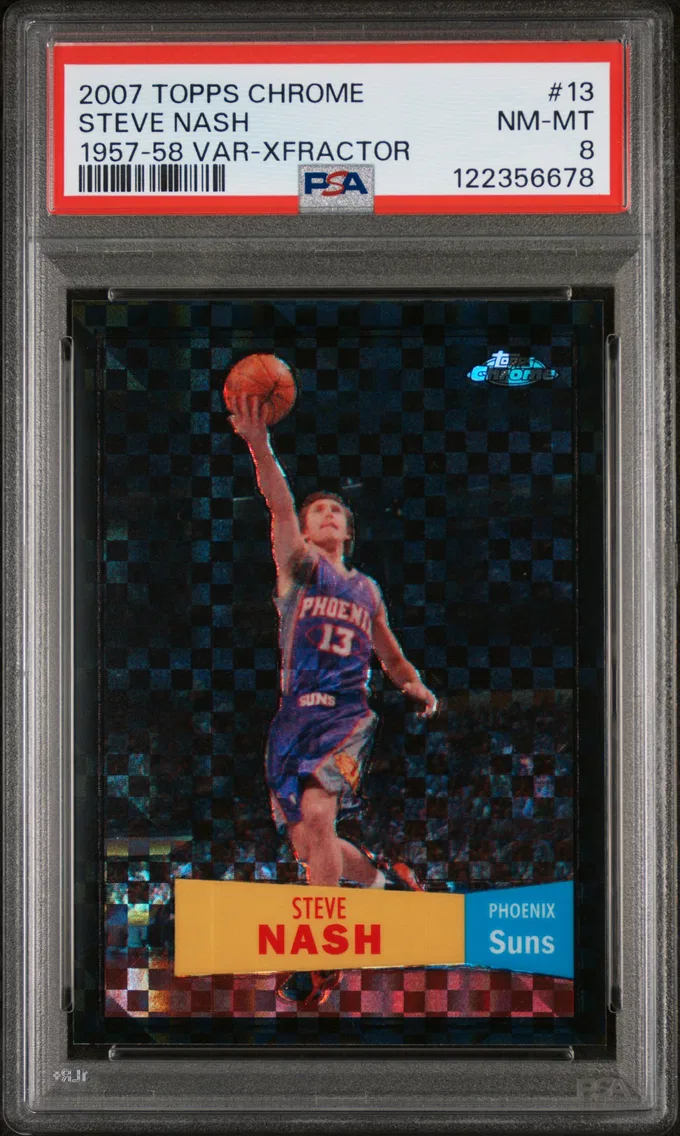 2007 #13 Steve Nash PSA 8 Topps Chrome