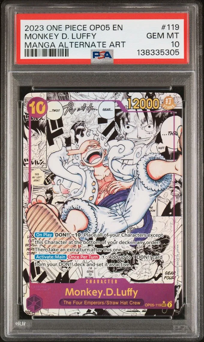 2023 #119 Monkey D. Luffy PSA 10 One Piece OP05-Awakening of the New Era