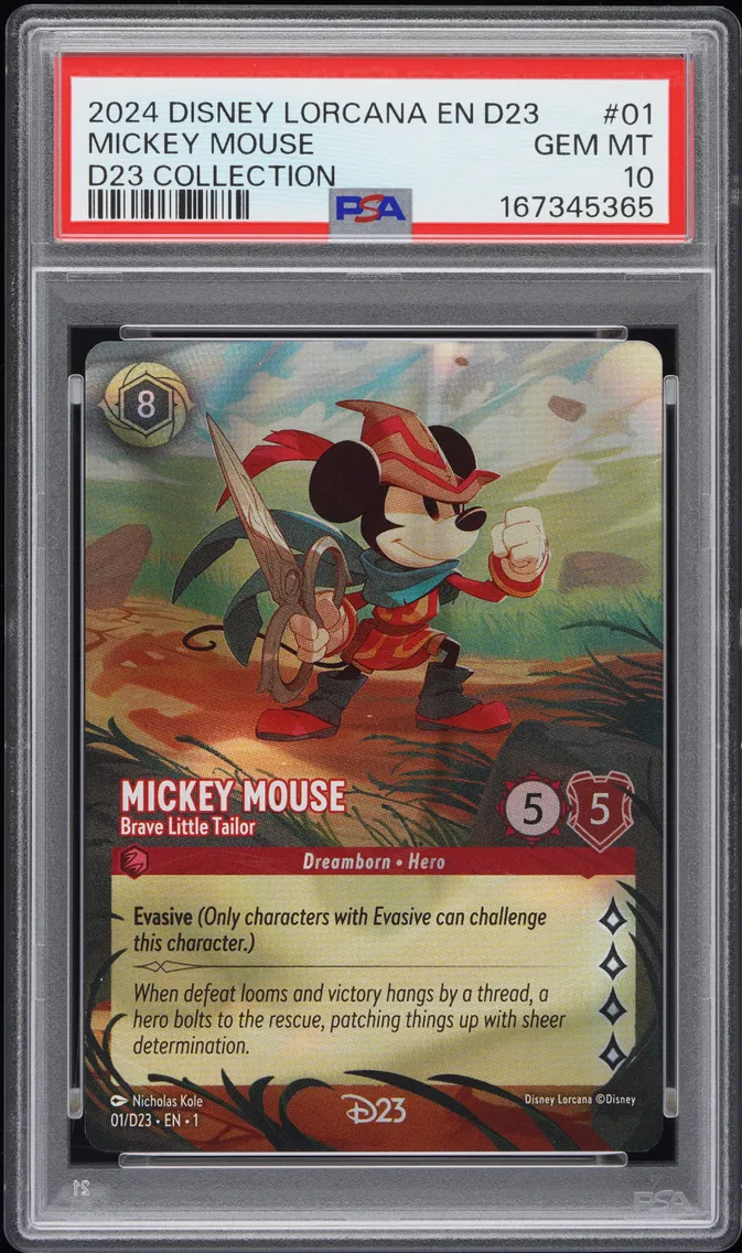 2024 #01 Mickey Mouse - Brave Little Tailor PSA 10 Disney Lorcana EN D23-D23 Expo Promo