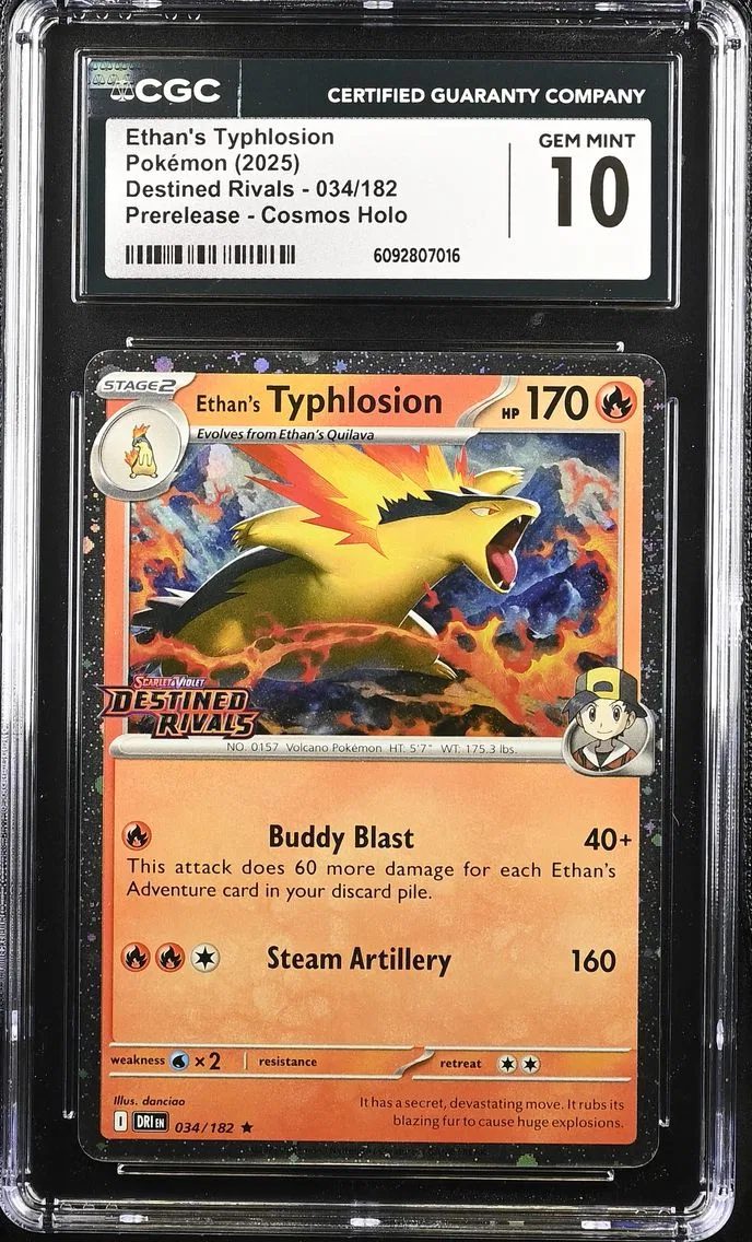2025 #034 Ethan's Typhlosion CGC 10 Destined Rivals - DRI EN - English
