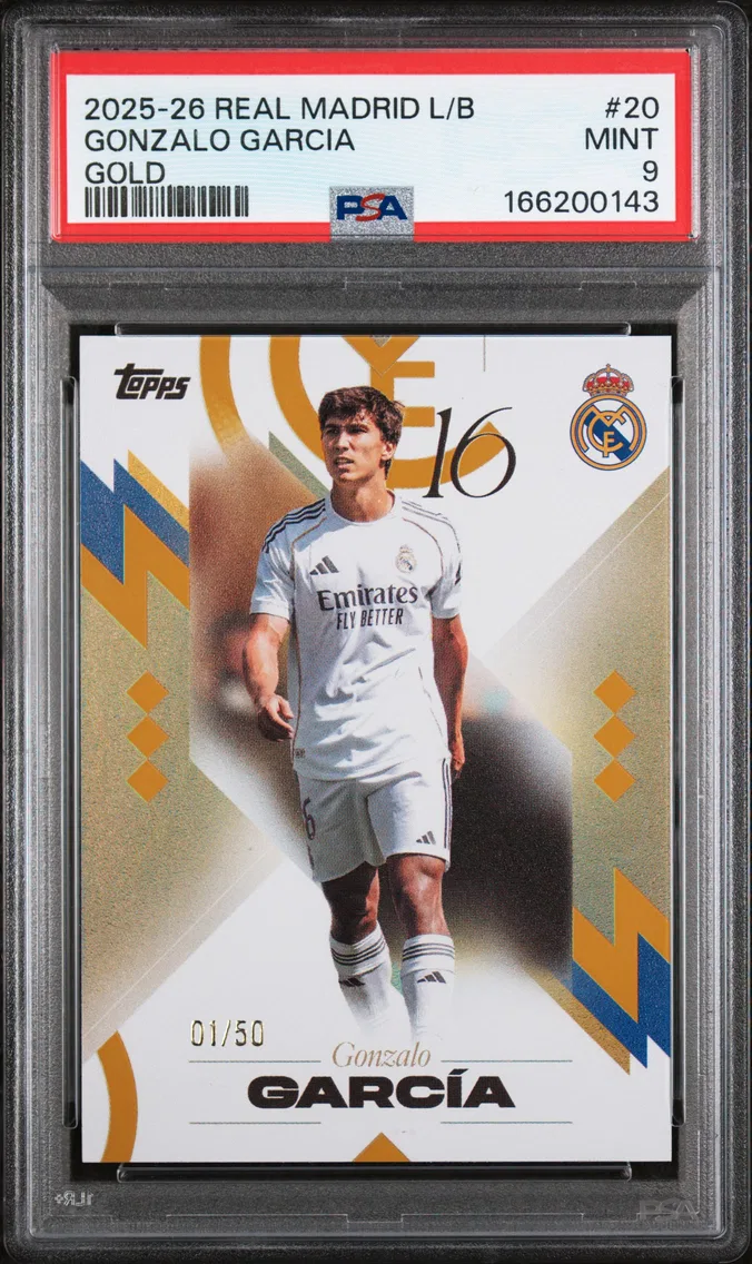 2025 #20 Gonzalo Garcia PSA 9 Topps Real Madrid los Blancos