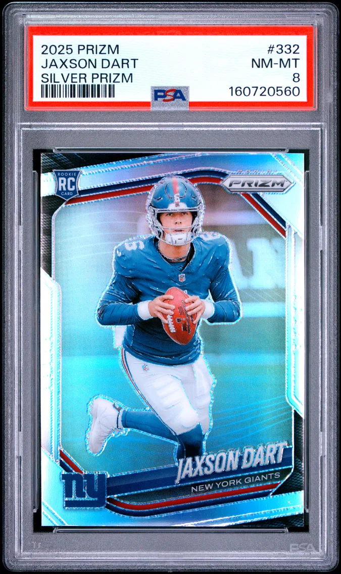 2025 #332 Jaxson Dart PSA 8 Panini Prizm