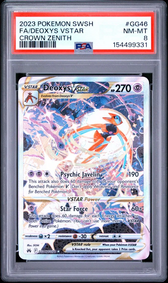 2023 #GG46 FA/DEOXYS VSTAR PSA 8 Sword and Shield Crown Zenith