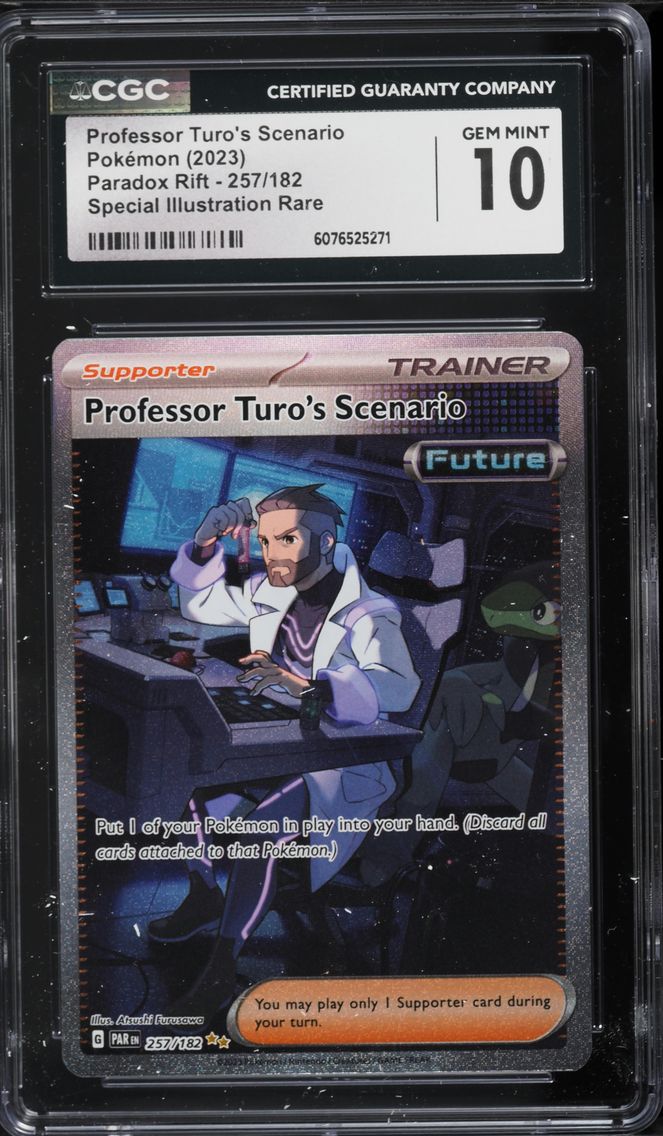 2023 #257 Professor Turo's Scenario CGC 10 Par EN-Paradox Rift Pokemon