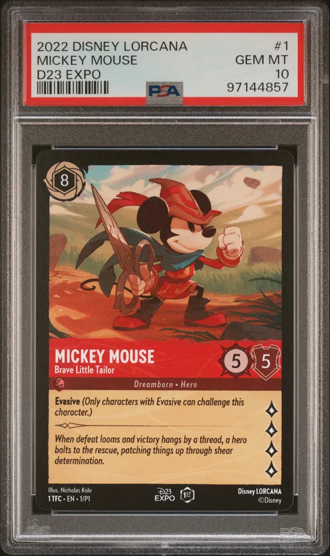 2022 #1 Mickey Mouse - Brave Little Tailor PSA 10 Disney Lorcana Promo