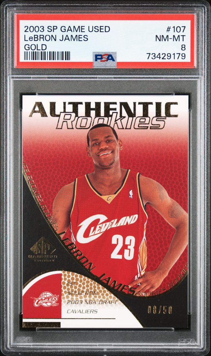 2003 #107 LeBron James PSA 8 SP 