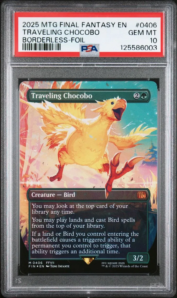 2025 #0406 Traveling Chocobo PSA 10 Final Fantasy Magic The Gathering