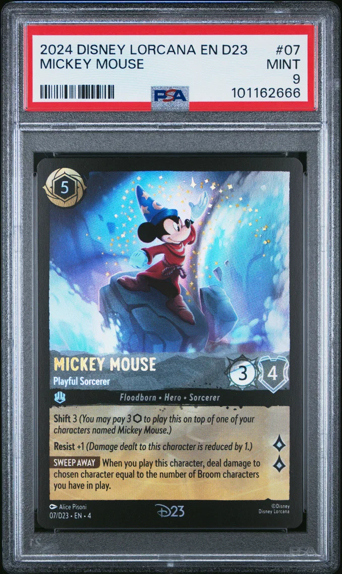 2024 #07 Mickey Mouse - Playful Sorcerer PSA 9 Disney Lorcana EN D23-D23 Expo Promo
