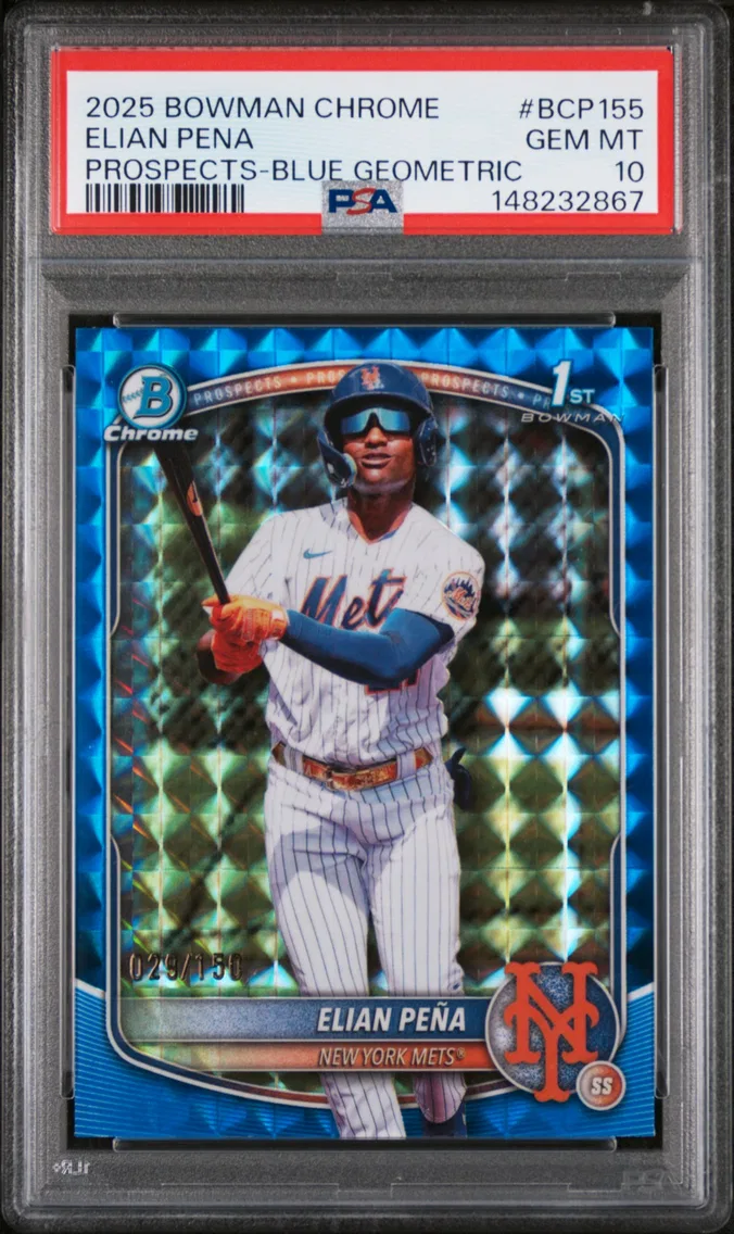 2025 #BCP155 Elian Pena PSA 10 Bowman Chrome Prospects