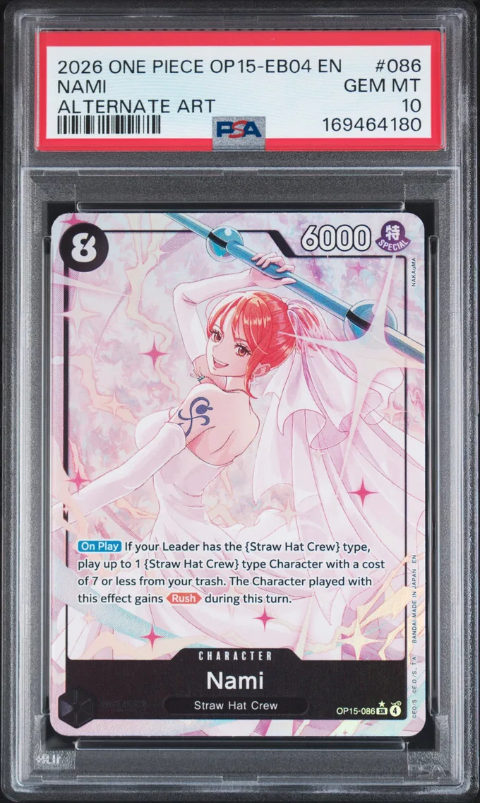 2026 #086 Nami PSA 10 One Piece OP15-EB04-Adventure on Kami's Island