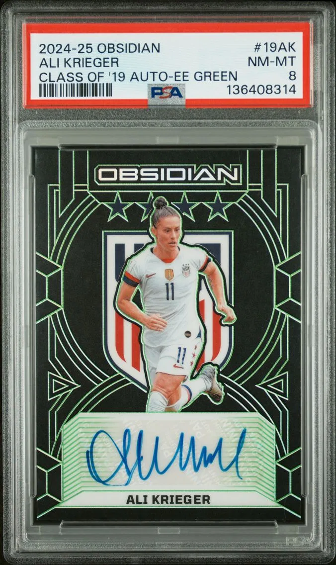 2024 #19AK Ali Krieger PSA 8 Panini Obsidian Uswnt Class of 2019 Autographs