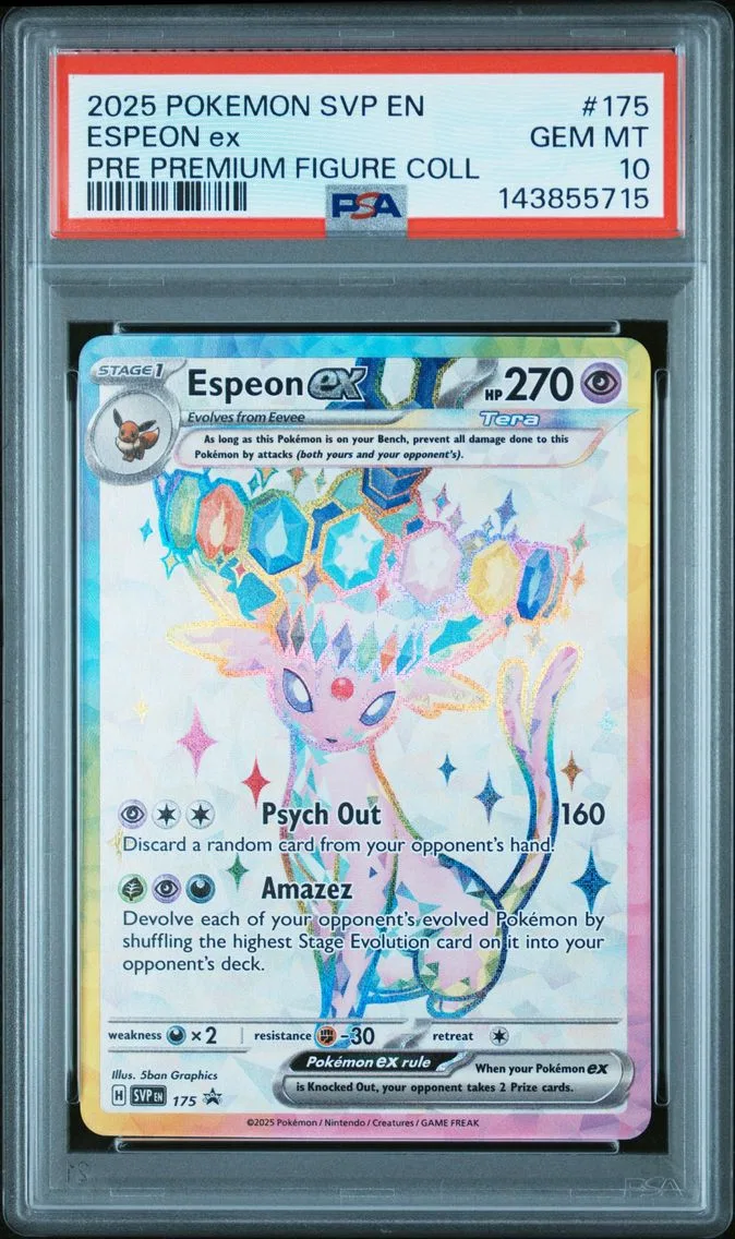 2025 #175 Espeon EX PSA 10 Svp EN-SV Black Star Promo