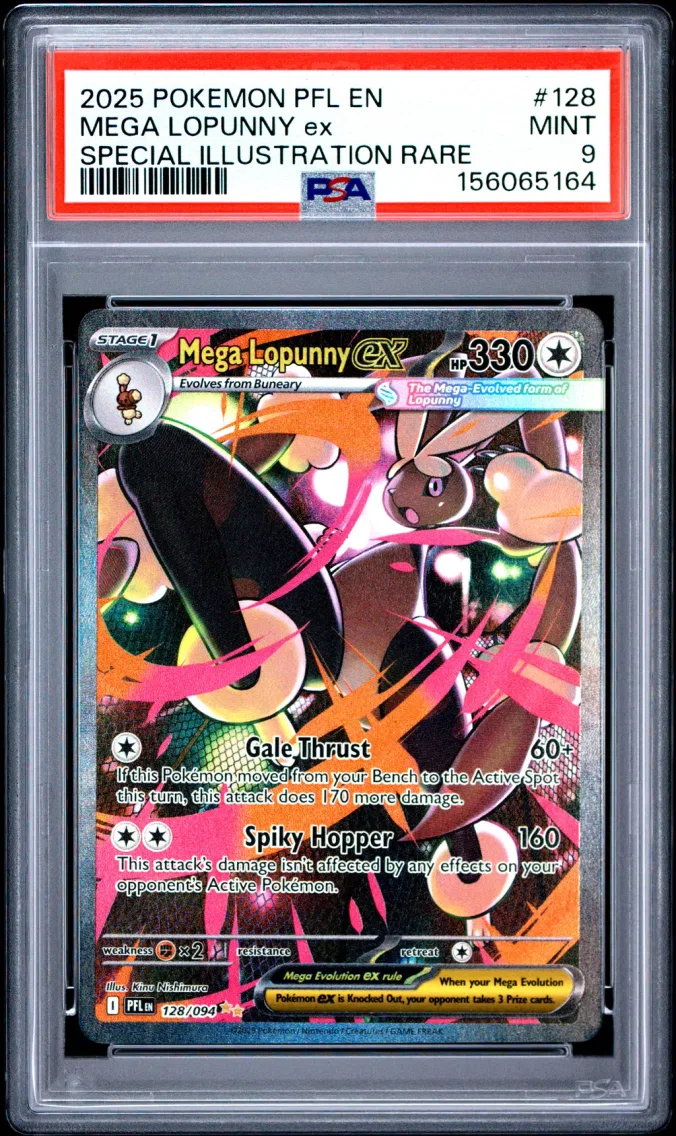 2025 #128 Mega Lopunny EX PSA 9 Pfl EN-Phantasmal Flames