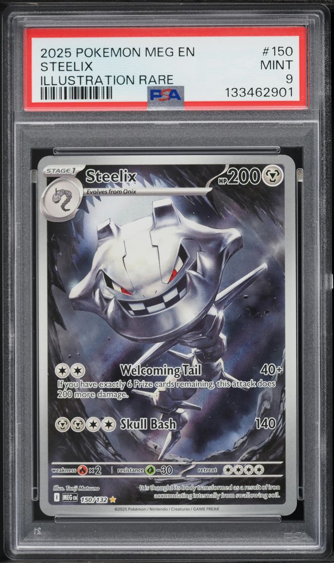 2025 #150 Steelix PSA 9 Meg EN-Mega Evolution Pokemon