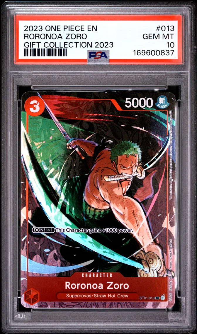 2023 #013 Roronoa Zoro PSA 10 One Piece Gift Collection 2023