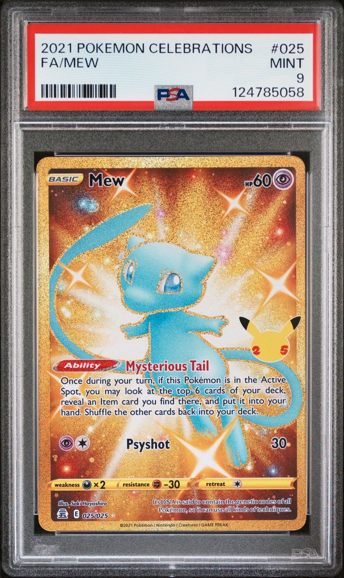 2021 #025 Full Art/Mew PSA 9 Cel