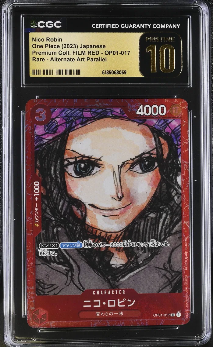 2023 #OP01-017 Nico Robin CGC 10 Pristine Premium Collection FILM RED (Foil) - Japanese