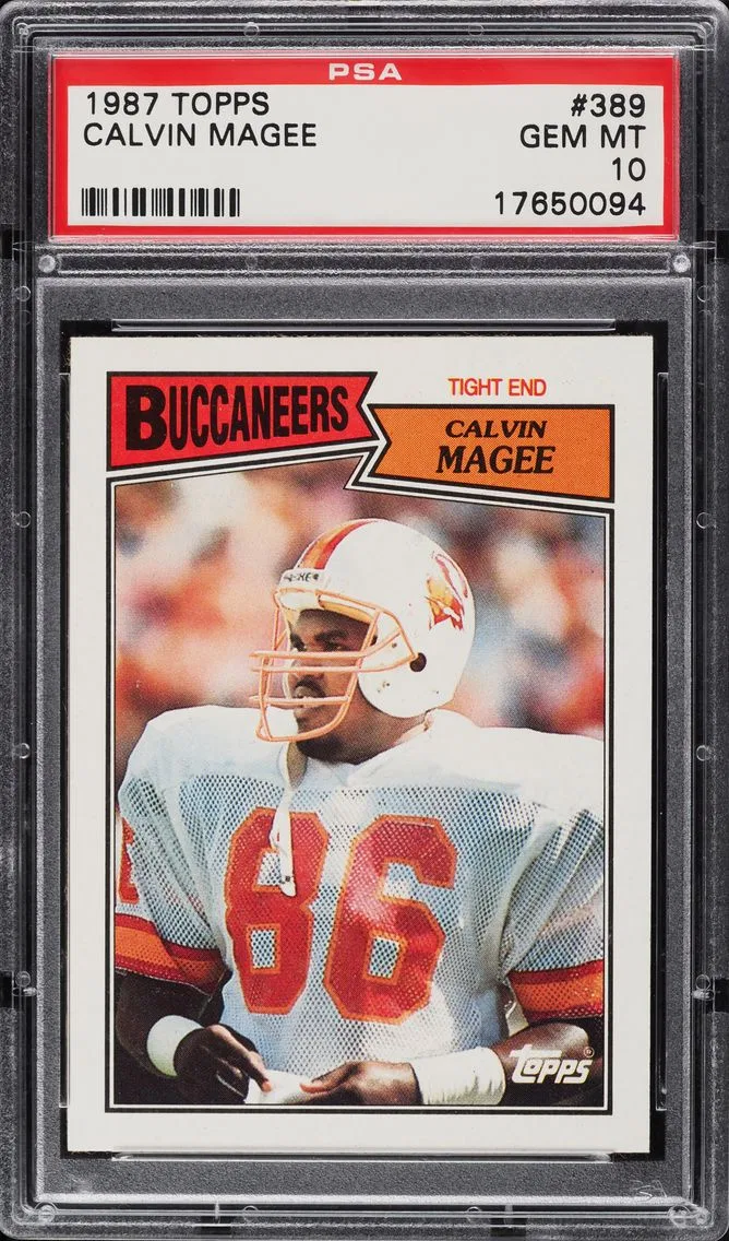 1987 TOPPS FOOTBALL CALVIN MAGEE #389 PSA 10 GEM MINT