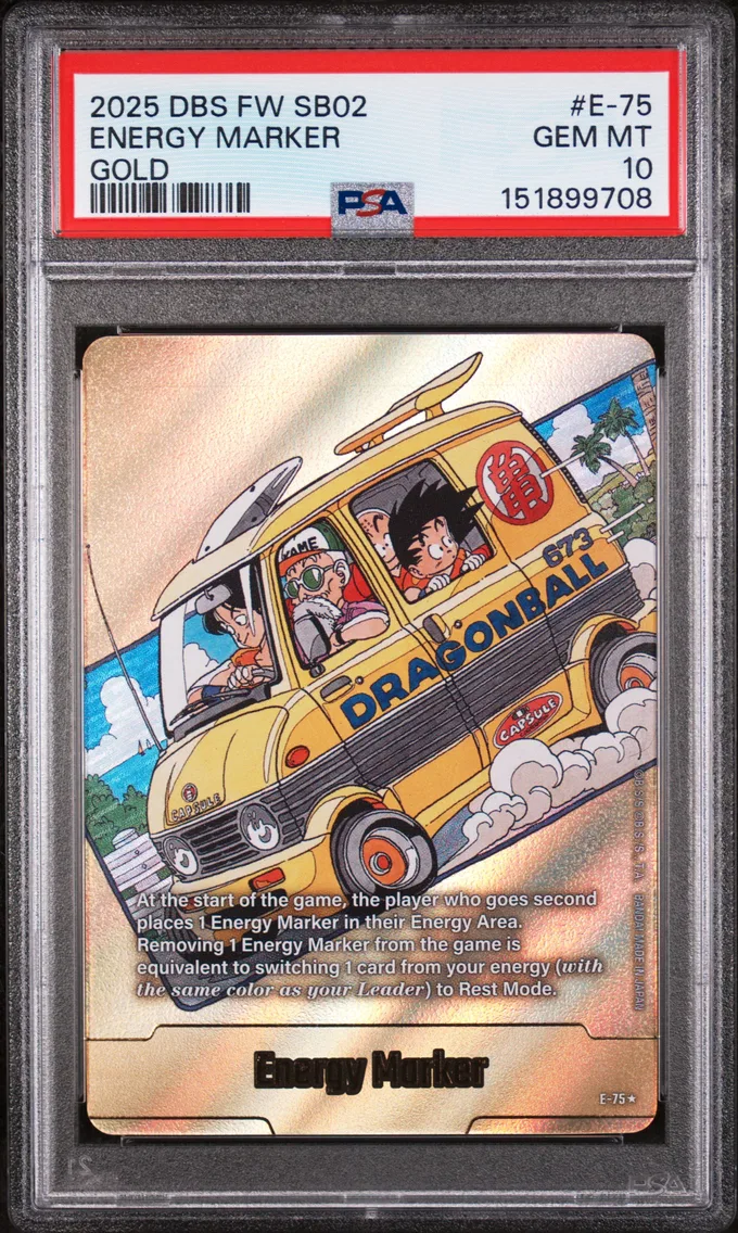 2025 #E-75 Energy Marker PSA 10 Dragon Ball Super Card Game Fusion World Manga Booster 02