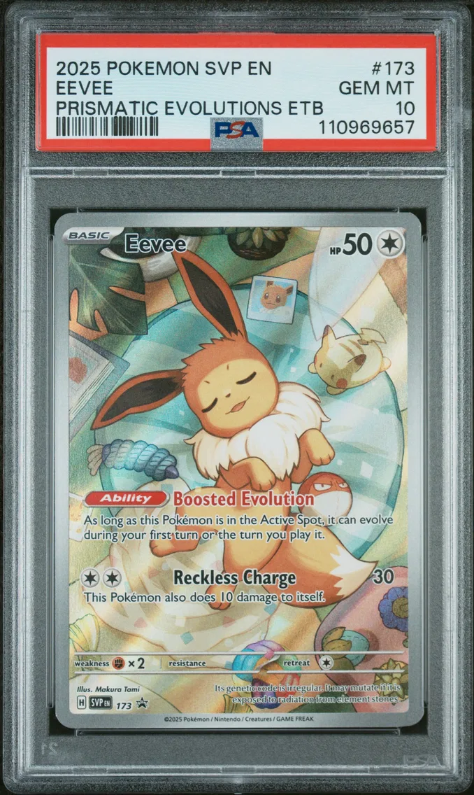 2025 #173 Eevee PSA 10 Svp EN-SV Black Star Promo