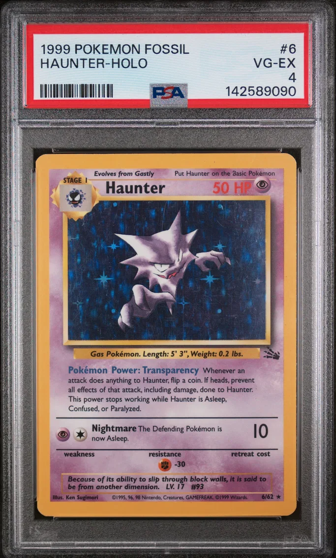 1999 #6 Haunter-Holo PSA 4 Fossil
