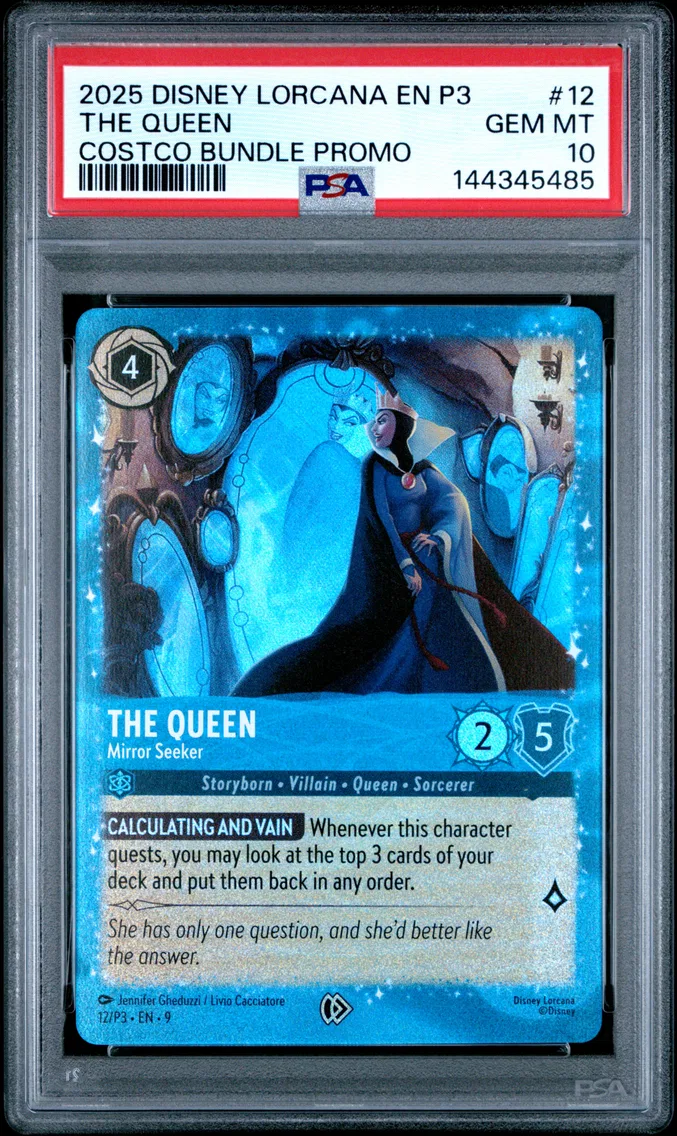 2025 #12 The Queen - Mirror Seeker PSA 10 Disney Lorcana EN P3-Promo
