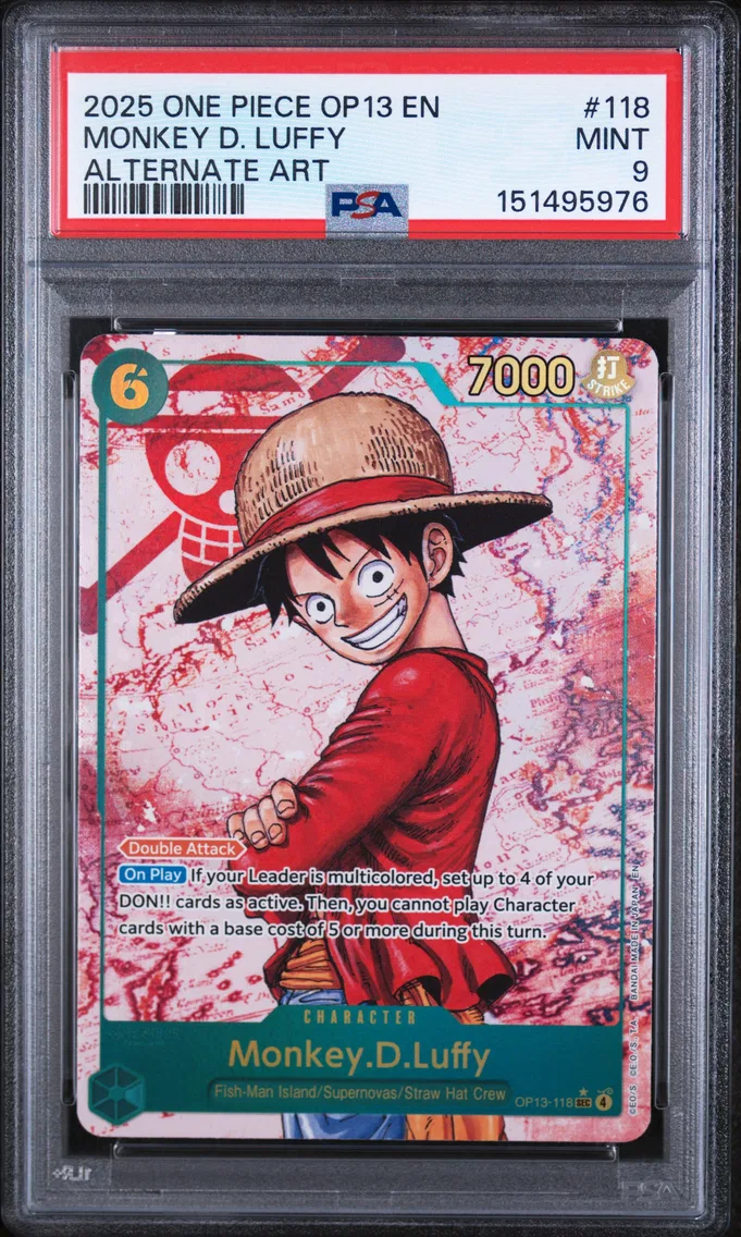 2025 #118 Monkey D. Luffy PSA 9 One Piece OP13-Carrying on His Will