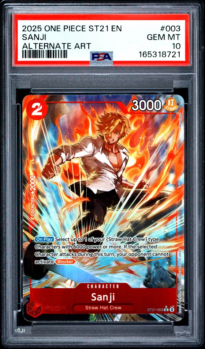 2025 #003 Sanji PSA 10 One Piece Starter Deck ST21-EX Gear 5