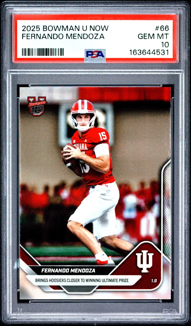 2025 #66 Fernando Mendoza PSA 10 Bowman U Now