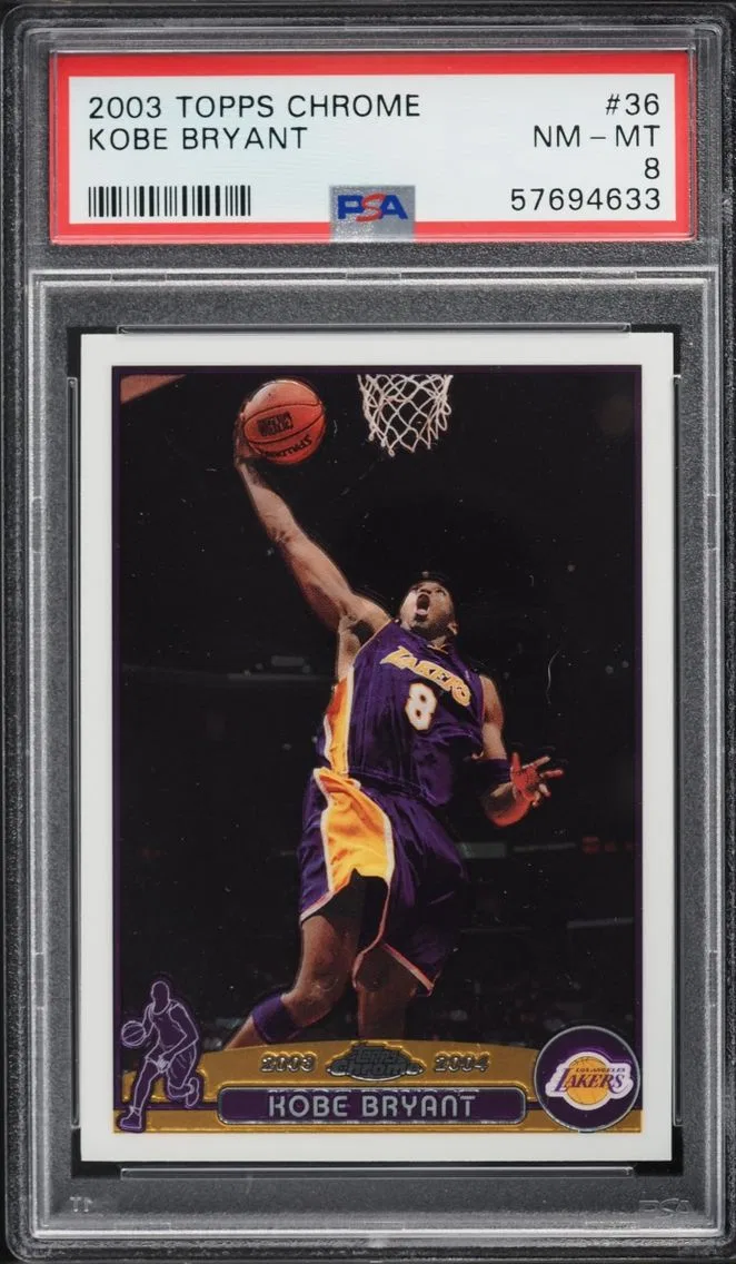 2003 #36 Kobe Bryant PSA 8 Topps Chrome