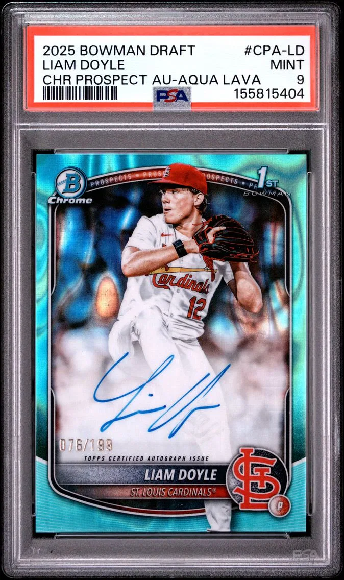 2025 #CPA-LD Liam Doyle PSA 9 Bowman Draft Chrome Prospect Autographs