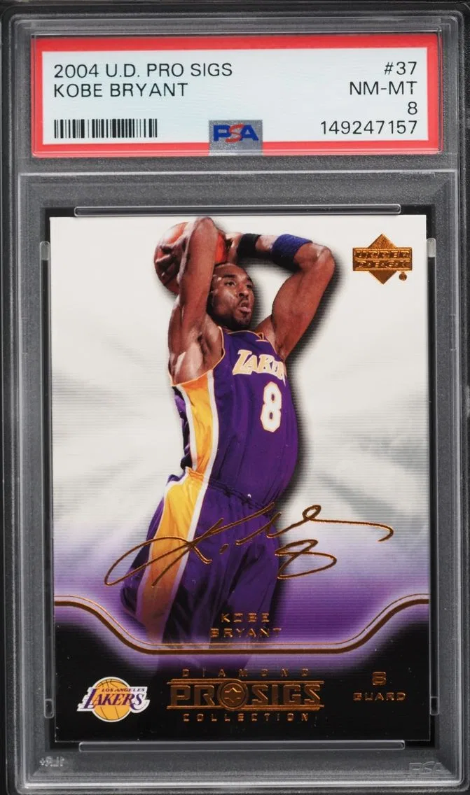2004 #37 Kobe Bryant PSA 8 Upper Deck Diamond Pro Signatures Collection