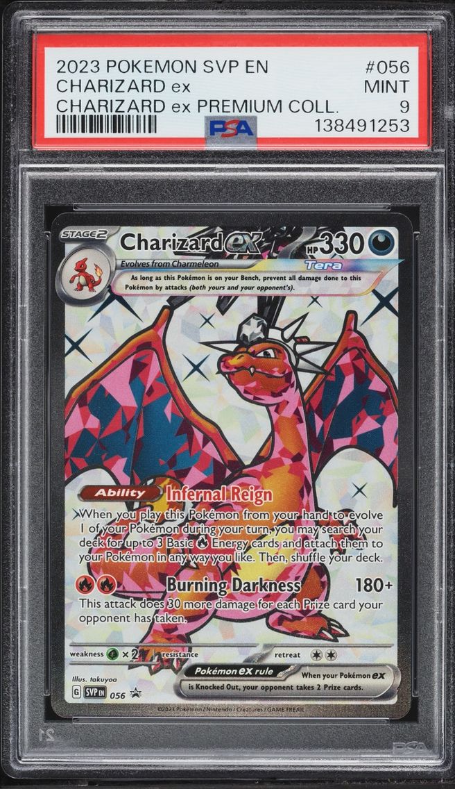 2023 Pokemon Scarlet & Violet Promo Premium Collection Full Art Charizard EX #56 PSA 9 MINT
