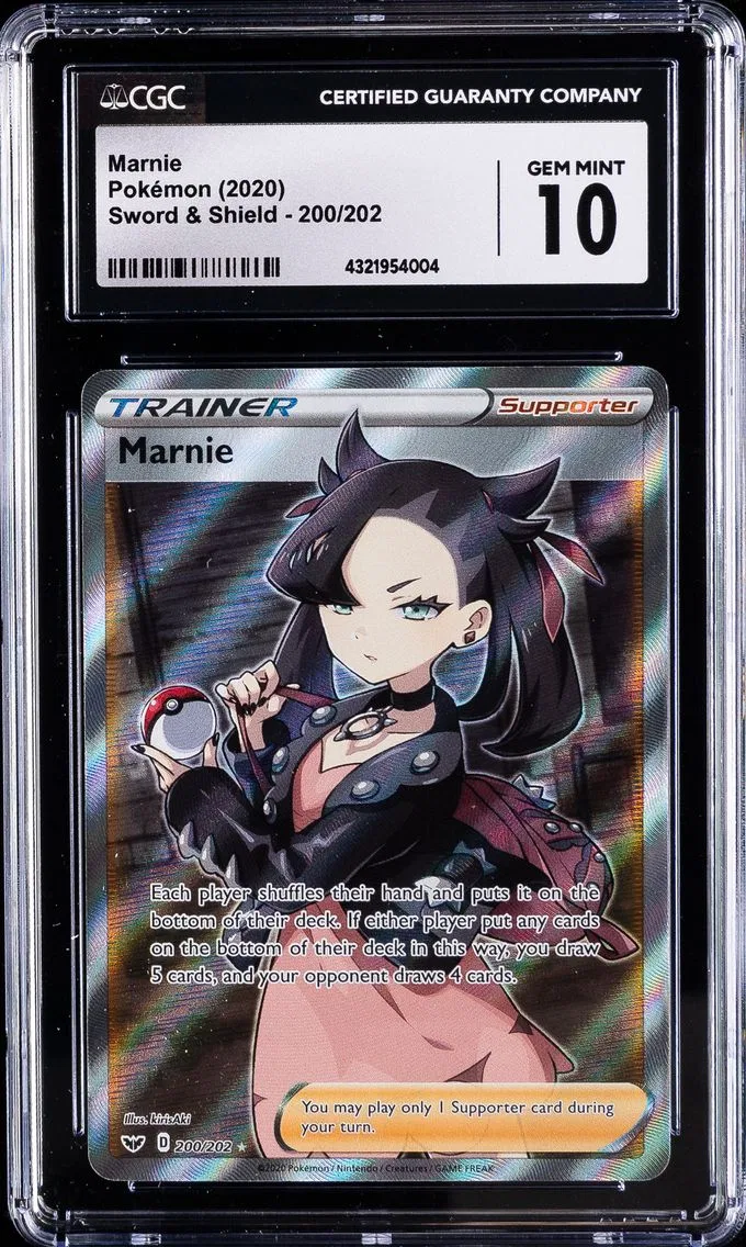 2020 #200 Full Art/Marnie CGC 10 Sword & Shield Pokemon