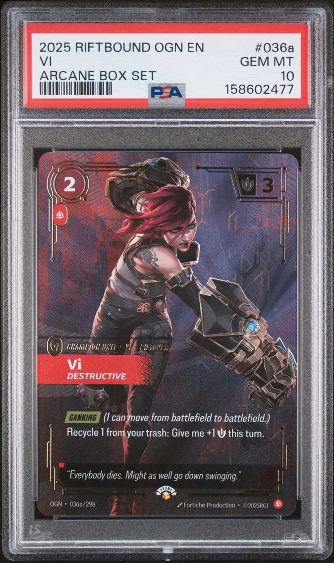 2025 #036a VI - Destructive PSA 10 Riftbound: League of Legends Ogn-Origins