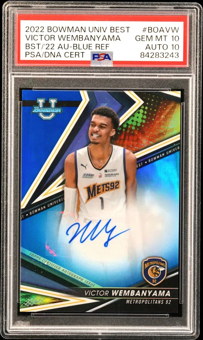 2022 #BOAVW PSA/DNA Blue Refractor Victor Wembanyama