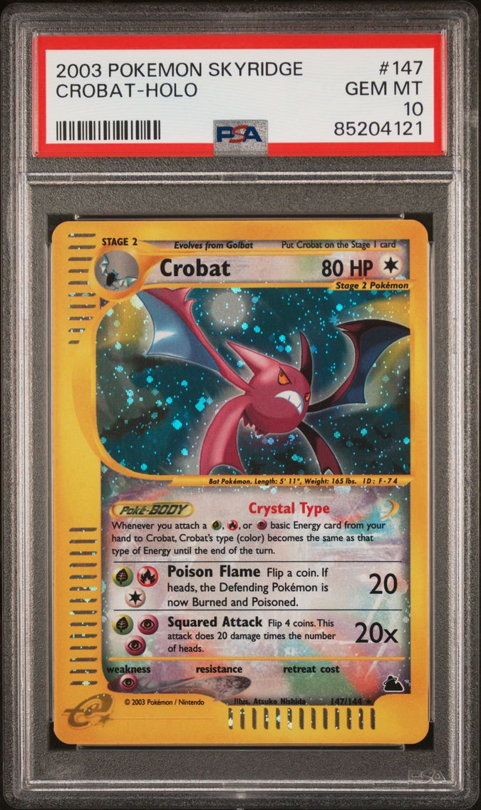 2003 #147 Crobat-Holo PSA 10 Sky