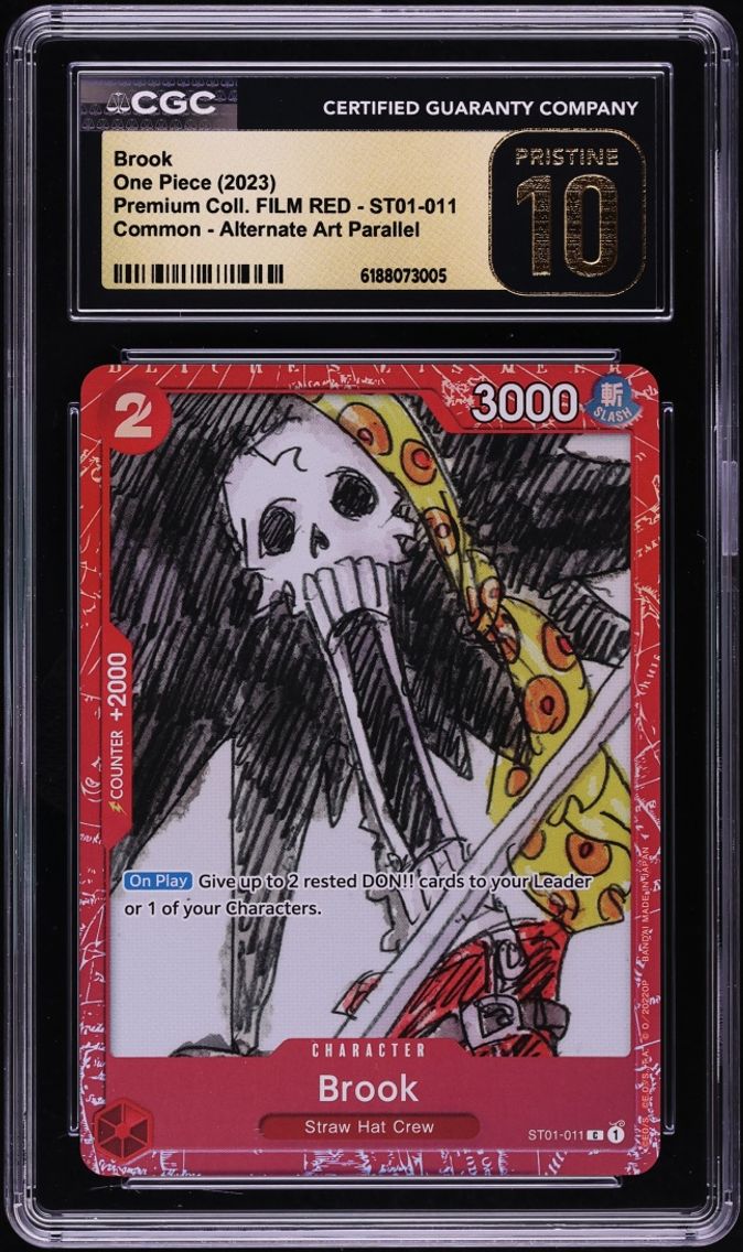 2023 #ST01-011 Brook CGC 10 One Piece Premium Collection Film Red Alt Art
