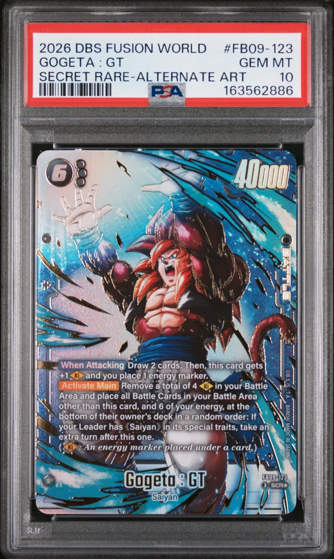 2026 #FB09-123 Gogeta : Gt #fb09-123 PSA 10 Dragon Ball Super Card Game Fusion World Dual Evolution