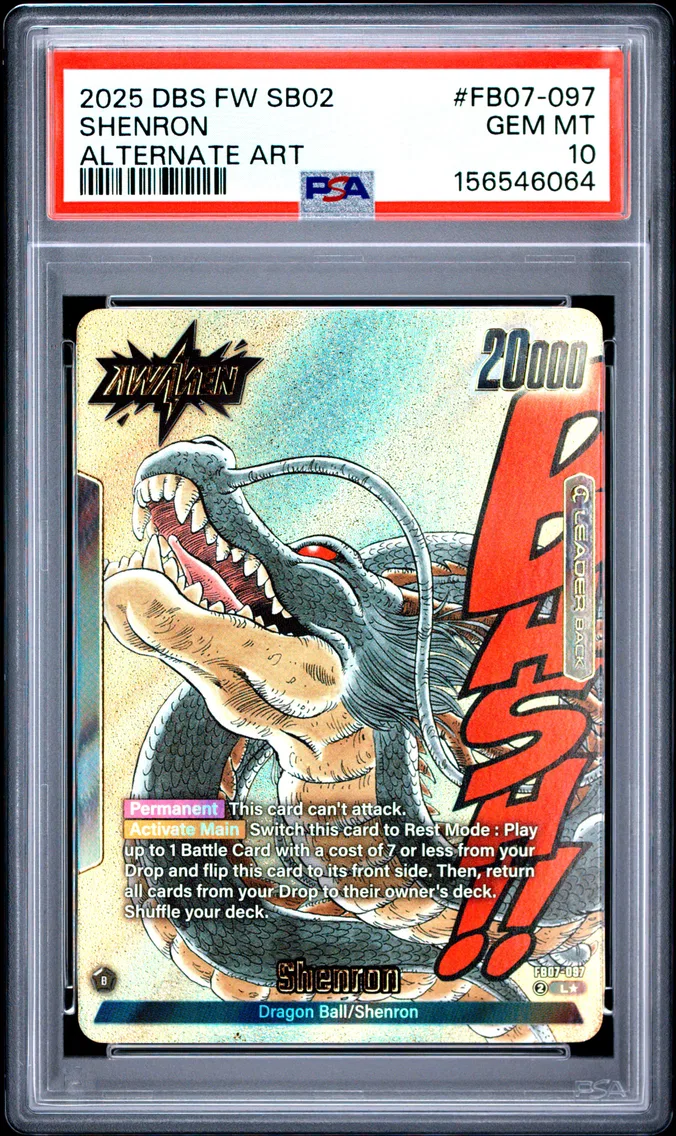 2025 #FB07-097 Dragon Ball/Shenron PSA 10 Dragon Ball Super Card Game Fusion World Manga Booster 02