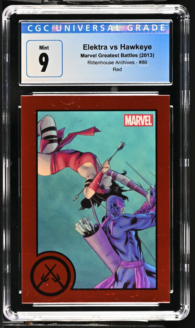 2013 #86 Elektra vs Hawkeye CGC 9 Marvel Greatest Battles - English