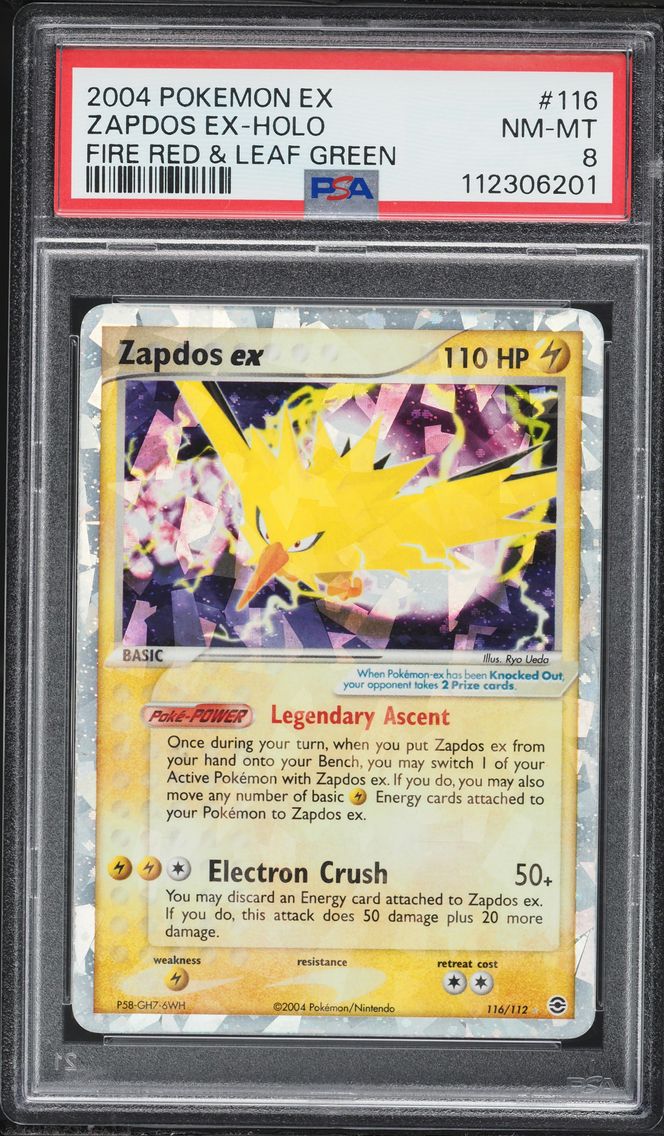 2004 #116 Zapdos EX-Holo PSA 8 E