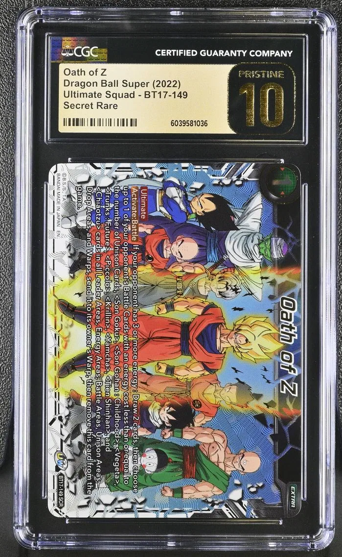 2022 #BT17-149 Oath of Z CGC 10 Pristine Ultimate Squad - English