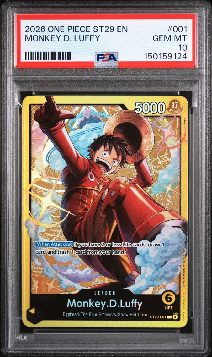 2026 #001 Monkey D. Luffy PSA 10 One Piece Starter Deck ST29-Egghead